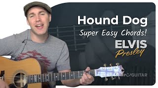 Hound Dog Easy Guitar Lesson  Elvis Presley [upl. by Melnick]