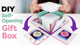 DIY SelfOpening Gift Box  DIY Gift Box Ideas [upl. by Valdas681]