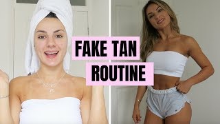 MY FAKE TAN ROUTINE  Literally The Best Tan Ever [upl. by Wallie]