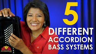 5 Different Accordion Bass Systems  All About The Accordion Bass Buttons [upl. by Kazimir954]