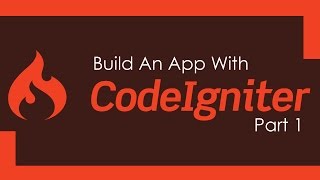 Build A CodeIgniter PHP App  Part 1 [upl. by Sirraj155]