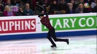 2016 WC Jin Boyang SP nkc CHN NBCSN [upl. by Bondy319]