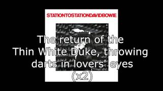 Station to Station  David Bowie  Lyrics [upl. by Ydnahs]