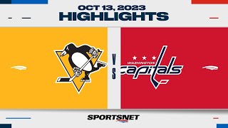 NHL Highlights  Penguins vs Capitals  October 13 2023 [upl. by Egbert]