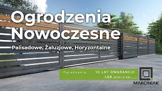 Ogrodzenia nowoczesne palisadowe żaluzjowe horyzontalne stalowe [upl. by Niltyak]