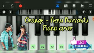 Orange  Nenu Nuvvantu  Piano Cover  Walkband [upl. by Nesmat]