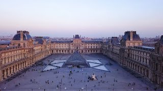 Louvre museum by drone in 4k [upl. by Lash]