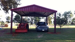 How To Build An All Metal Carport  From Start To Finish [upl. by Xuaeb]