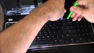 How To Remove The Keyboard On A Dell Laptop Computer [upl. by Drol]