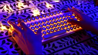 ASMR  LED Keyboard Clicking Typing Touching amp Brushing  Soft Speaking Ramble [upl. by Navanod]