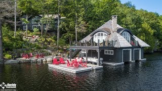 Custom Rustic Muskoka Cottage amp Boat House [upl. by Macur]