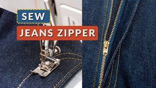 Sew a Perfect Jeans Zipper Easy StepbyStep Tutorial [upl. by Noirrad]