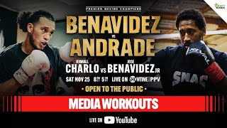 Benavidez vs Andrade MEDIA WORKOUTS [upl. by Nahgeam]