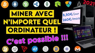 ⛏ MINER DU BITCOIN ET DES CRYPTO MONNAIES  Gagner argent PC 2021  BTC ETH XRP XLM ADA DOGE LTC ETC [upl. by Elyak]