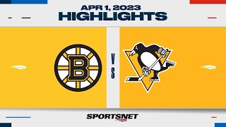 NHL Highlights  Bruins vs Penguins  April 1 2023 [upl. by Peg916]