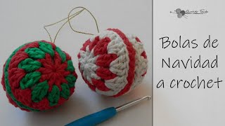 Bolas de Navidad a crochet  Christmas Ball ENGLISH SUB [upl. by Spenser]