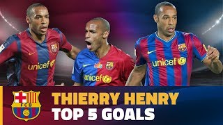 Thierry Henrys best goals for FC Barcelona [upl. by Nosnarb]