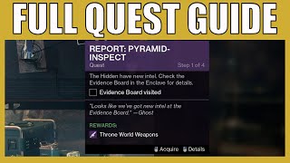 Report PyramidInspect Full Quest Guide Destiny 2  How To Complete Preservation Mission Solo [upl. by Alyakam]