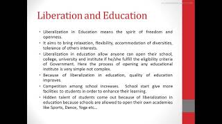 Liberalization Privatization Globalization and its impact on Education [upl. by Ahsyak90]