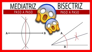 💪 MEDIATRIZ y BISECTRIZ 📐 La mediatriz de un segmento y la bisectriz de un ángulo para niños [upl. by Owain596]