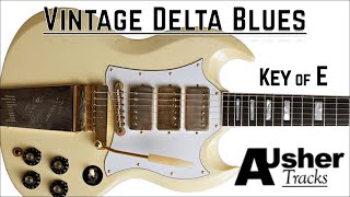 Vintage Delta Blues in E  Guitar Backing Track [upl. by Vanda621]