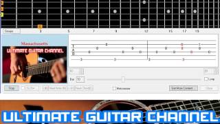 Guitar Solo Tab Massachusetts Bee Gees [upl. by Kronick]