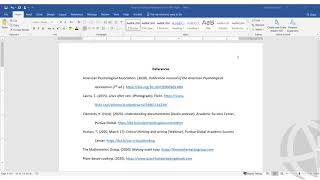 Formatting an APA Style Reference List [upl. by Einiar]