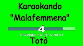 Karaoke Italiano  Malafemmena  Antonio de Curtis  TOTO  Testo [upl. by Akemed443]