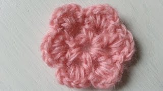 JAK ZROBIĆ MAŁY KWIATEK NA SZYDEŁKU EASY CROCHET FLOWER [upl. by Sevein]