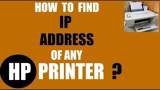 How to Find the IP Address of Any HP printer [upl. by Wenona]