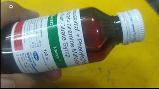 Sinarest Syrup  Chlorpheniramine Maleate Phenylephrine amp Paracetamol  Sodium Citrate Syrup [upl. by Anaele]