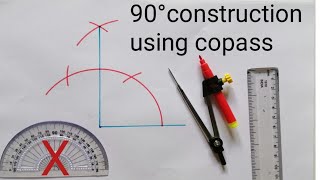 constructing an angle of 90 degree  How to construct 90 degrees [upl. by Miyasawa]