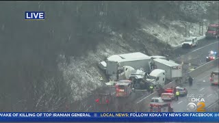 Fatal MultiVehicle Crash Closes Pa Turnpike [upl. by Derian79]