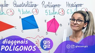 DIAGONAIS DE UM POLÍGONO FORMULA  GEOMETRIA \Prof Gis 07 [upl. by Ainevul756]