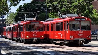 San Diego Trolley in Downtown [upl. by Notelrac]