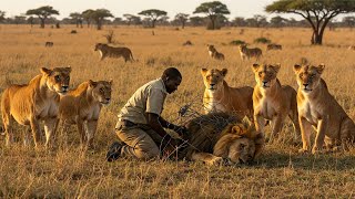 He Freed a Lion from Barbed Wire What the Lions Do Next Will Leave You Speechless [upl. by Harold]