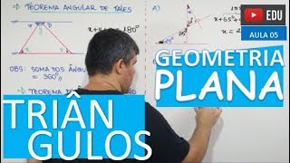 ⭕ Triângulos  GEOMETRIA PLANA Aula 05 [upl. by Oralia982]