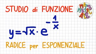 STUDIO DI FUNZIONE  radice moltiplicata per esponenziale  FS65 [upl. by Orteip887]