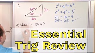 06  Review of Essential Trigonometry Sin Cos Tangent  Trig Identities amp Functions [upl. by Franz]