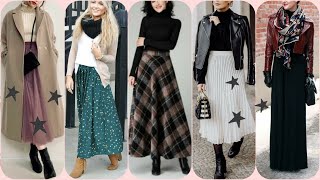 OUTFITS CON FALDAS LARGAS PARA INVIERNO 2025  USA TUS FALDAS EN INVIERNO  LOOKS WITH LONG SKIRTS [upl. by Wartow]