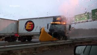 VIDEO Truck Accident on New Jersey Turnpike I95 [upl. by Melquist497]