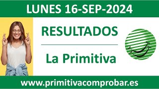 Resultado del sorteo La Primitiva del lunes 16 de septiembre de 2024 [upl. by Gilpin]