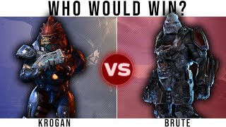 BRUTE Halo vs KROGAN Mass Effect  Who Would Win [upl. by Ihtraa]