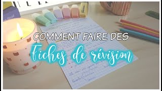 COMMENT FAIRE DES FICHES DE REVISION  CONSEILS [upl. by Hsiri]