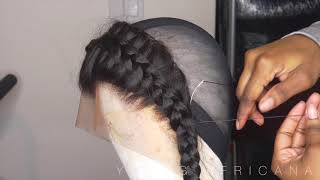 How To Make A Frontal Wig Ft Wiggins Hair  Young Africana [upl. by Micaela]