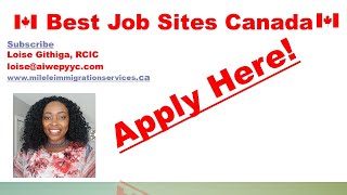 5 Main Canadian JOB Application Sites and Links  Apply Canadian Jobs here [upl. by Hsu]