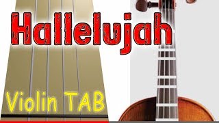 Hallelujah  Violin  Play Along Tab Tutorial [upl. by Macilroy]