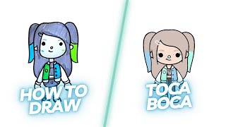 How to Draw Toca Boca Characters [upl. by Zobias39]