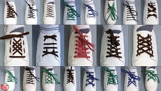 21 DIFFERENT SHOES LACE STYLES [upl. by Ozzie]