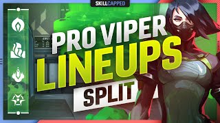 The BEST PRO VIPER LINEUPS SPOTS amp SETUPS for SPLIT  Valorant Guide Tips and Tricks [upl. by Manouch]